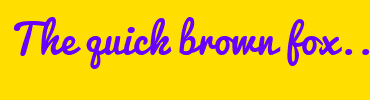 Image with Font Color 6600FF and Background Color FFDE00